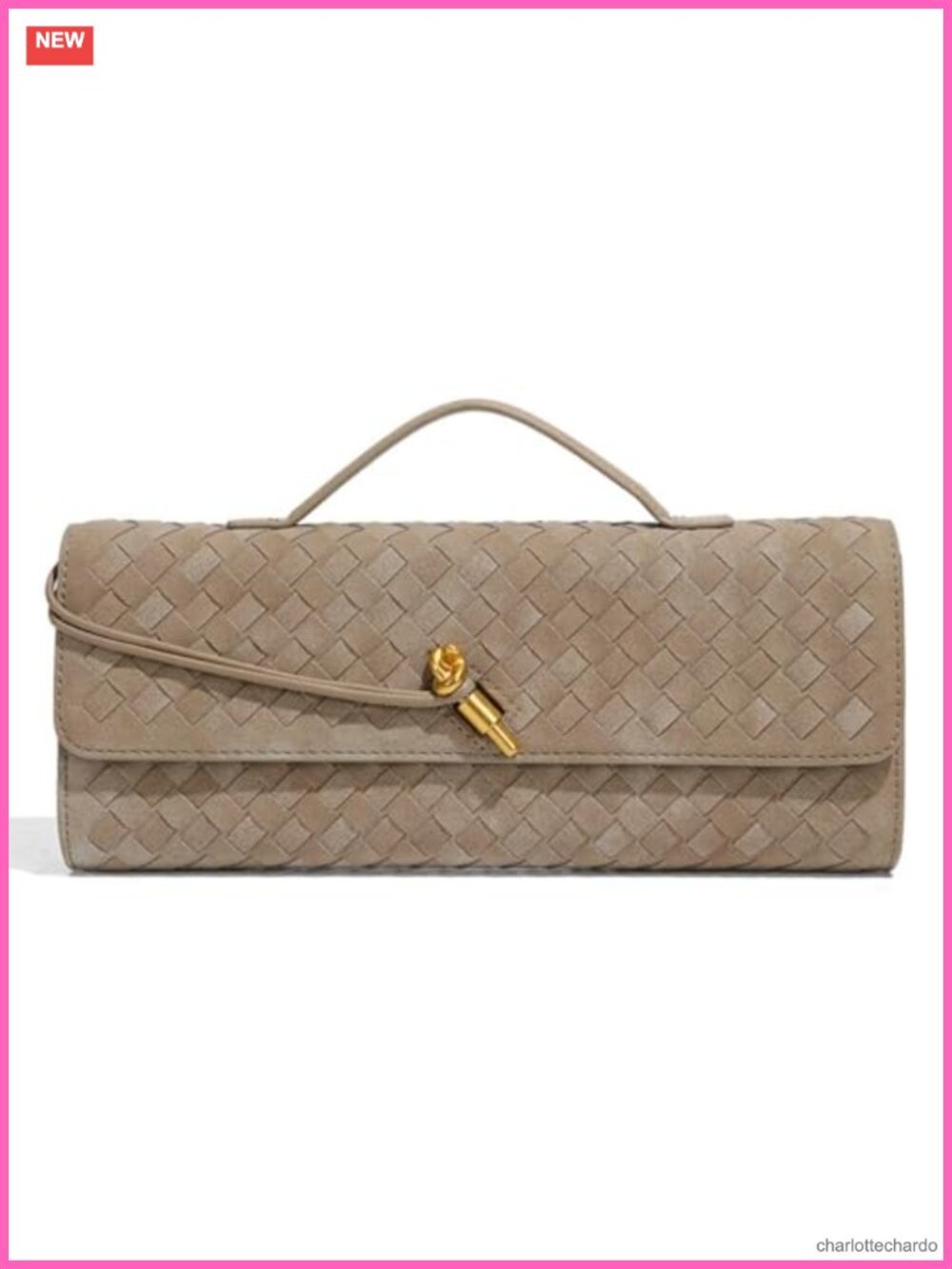PU Leather Woven Evening Clutch Crossbody Shoulder Hobo Handbag